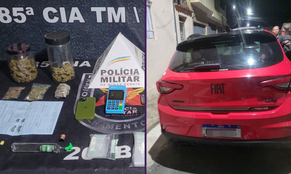 Instrutor de trânsito e motorista de app  são presos por tráfico em Pouso Alegre