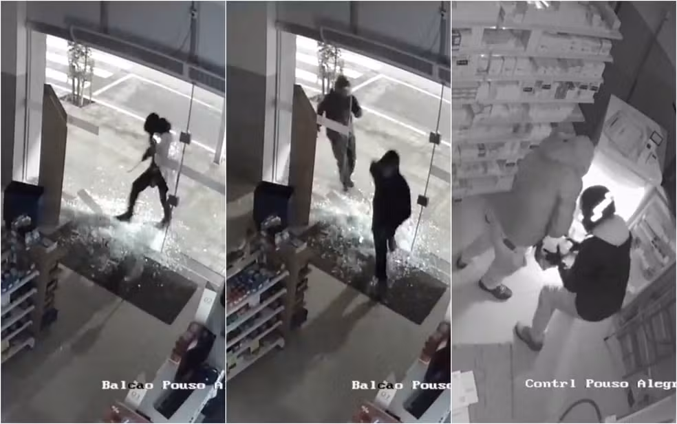 Criminosos arrombam farmácia e furtam remédios para emagrecimento em Pouso Alegre